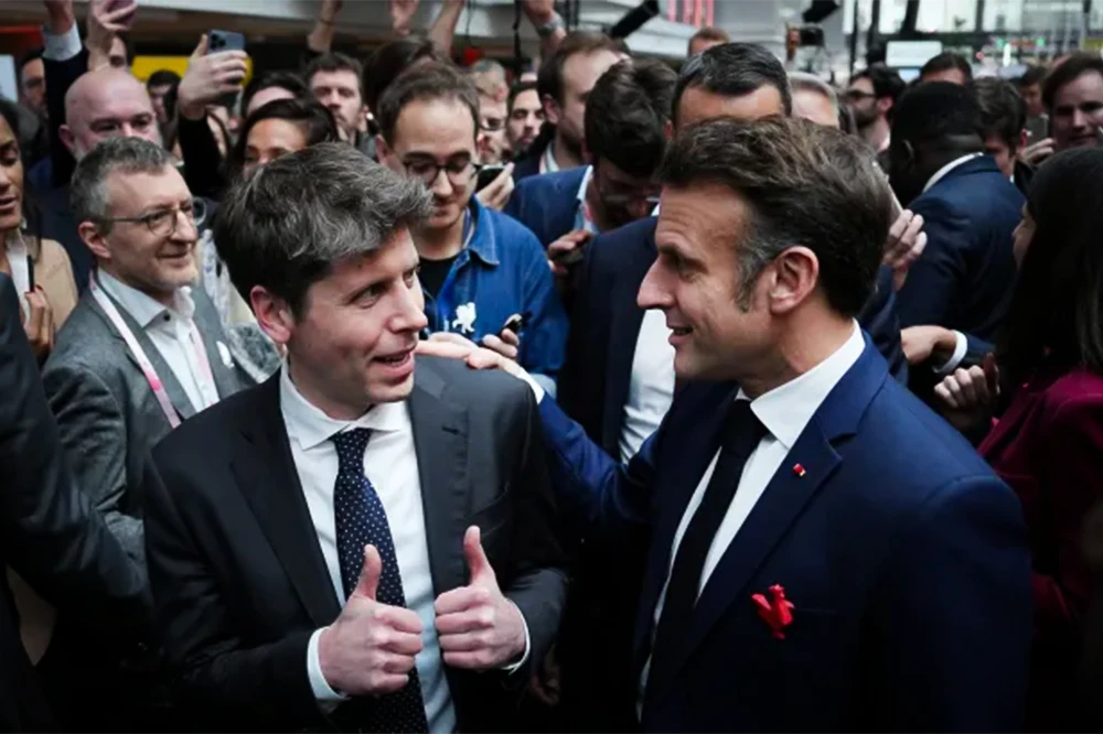 سم آلتمن و رئیس جمهور فرانسه